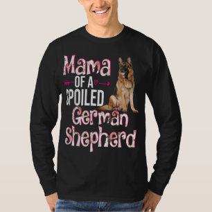 Camiseta Mamãe De Um German shepherd Dia de as mães Malhado