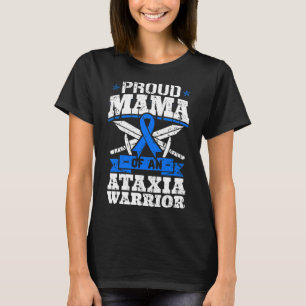 Camiseta Mamãe De Um Guerreiro Ataxia, Fita Dystaxi