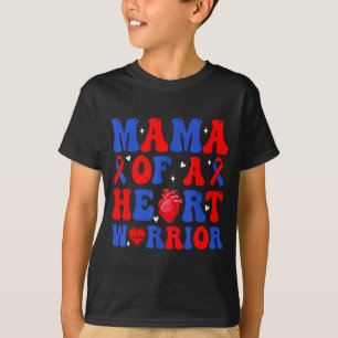 Camiseta Mamãe de um guerreiro do coração defeito cardíaco 