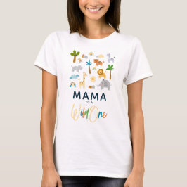 Camiseta Mamãe de um 'Safari Selvagem' Festa de Bebê na Sel