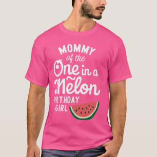 Camiseta Mamãe de uma garota de aniversário de melão Waterm