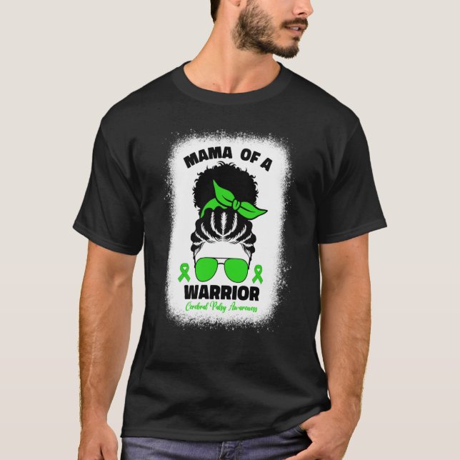 Camiseta Mamãe De Uma Paralisia Cerebral Guerreira Para Mul (Frente)