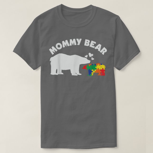 Camiseta Mamãe de Urso das Mulheres Mo Consciência (Frente do Design)