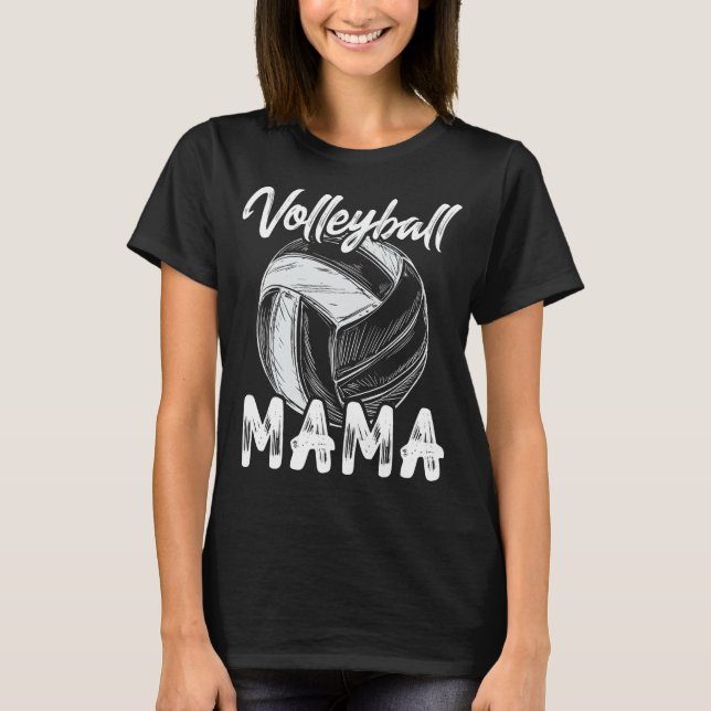 Camiseta Mamãe De Voleibol Para Jogadoras De Combate À Famí (Frente)