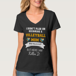 Camiseta Mamãe De Voleibol Que Grita Muito Esporte Voleibol