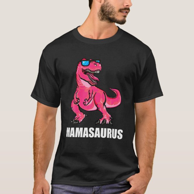 Camiseta Mamãe Dinossauro Mamasauro Mãe Mãe Mulheres (Frente)