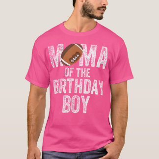 Camiseta Mamãe Do Amante De Futebol Americano Do Aniversári