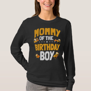 Camiseta Mamãe Do Aniversário Da Construção De Meninos