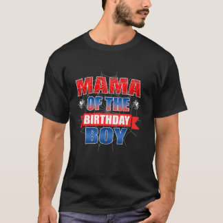 Camiseta Mamãe do Aniversário da Costume Spider Web Birthd