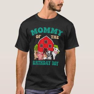 Camiseta Mamãe Do Aniversário Da Família Animal Fazenda