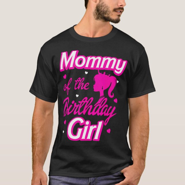 Camiseta Mamãe Do Aniversário Da Festa De Boneca (Frente)