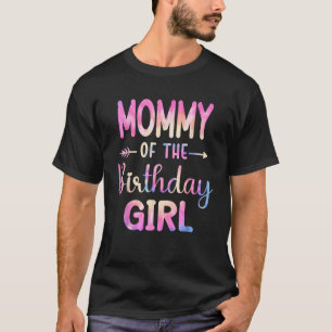 Camiseta Mamãe do Aniversário para Menina Tie Dye Colorido