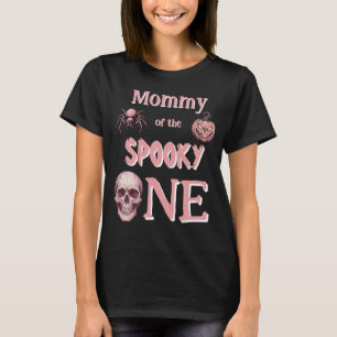 Camiseta Mamãe do Assustador Pinkoween Vintage Caveira