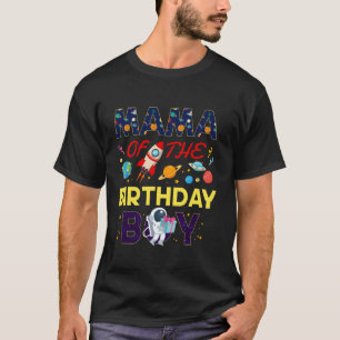 Camiseta Mamãe do Astronauta Birthday Boy para a Família