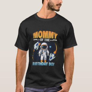 Camiseta Mamãe Do Astronauta Birthday Boy Space P