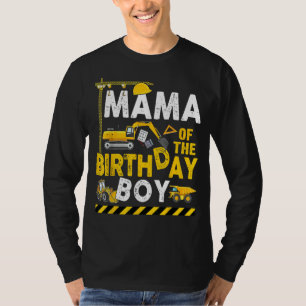 Camiseta Mamãe do Bday de Trabalho de Construção de Menino