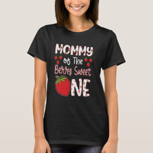 Camiseta Mamãe Do Berry Sweet One Strawberry First Birt