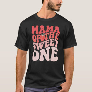 Camiseta Mamãe Do Berry Sweet One Strawberry Groovy Retr