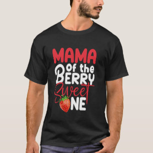 Camiseta Mamãe Do Berry Sweet One Strawberry Primeiro Nasci
