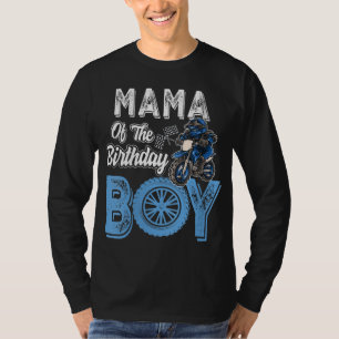Camiseta Mamãe do Birthday Boy Dirt Bike B-day motocross
