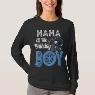 Camiseta Mamãe do Birthday Boy Dirt Bike B-day motocross