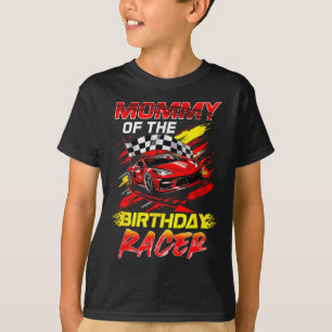 Camiseta Mamãe do Carro de Corrida de Aniversário Família F