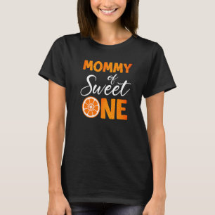 Camiseta Mamãe Do Doce Um Laranja Doce Menina 1º Ba