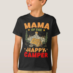 Camiseta Mamãe do Feliz Acampante Primeiro Aniversário Camp