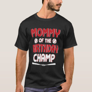 Camiseta Mamãe Do Filho Do Jogador De Beisebol De Aniversár
