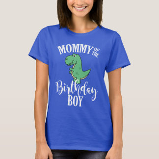 Camiseta Mamãe do menino de aniversário do dinossauro