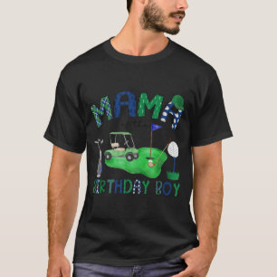 Camiseta Mamãe do Menino de Aniversário Furo em Um Amante d