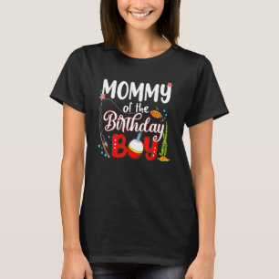 Camiseta Mamãe Do Menino De Aniversário Pesca Família Combi