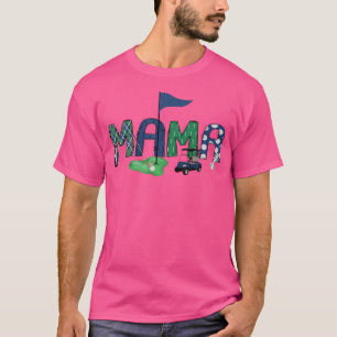 Camiseta Mamãe Do Menino Do Aniversário Buraco Em Um Golfe