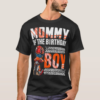 Camiseta Mamãe do motocross do Birthday Boy Dirt Bday Bday