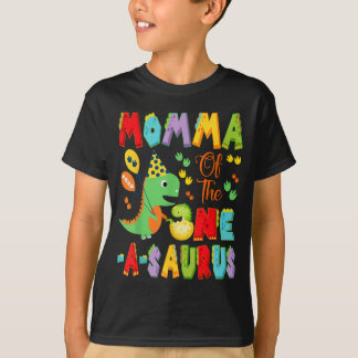 Camiseta Mamãe do One-A-Saurus no 1º Aniversário do Menino