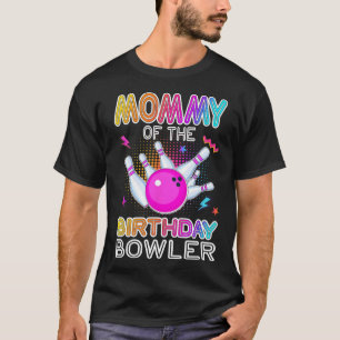 Camiseta Mamãe Do Partido Da Boliche De Boate De Aniversári