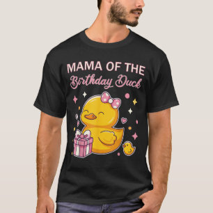 Camiseta Mamãe do Pato de Aniversário Festa de Natal Anime