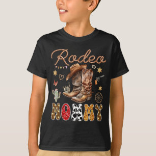 Camiseta Mamãe do Rodeio Ocidental Cowboy Aniversário do Me
