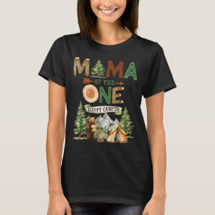 Camiseta Mamãe do único acampante feliz no aniversário de 1