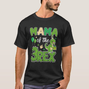 Camiseta Mamãe Dos Três Aniversários Rex