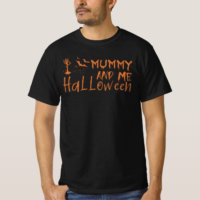 Camiseta Mamãe e eu, halloween - citação da mãe Dia de as B (Frente)