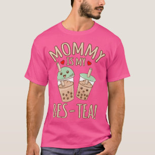 Camiseta Mamãe É Minha Bolha Bestea Boba Kawaii Tea Graphic