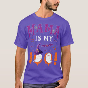 Camiseta Mamãe É Minha Bruxa de Halloween Boo Fantasmas Fam