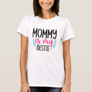 Camiseta Mamãe é Minha Melhor Amiga Tipografia