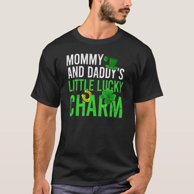 Camiseta Mamãe e Pai, Rua de Charme com Sorte de Patrick (Frente)