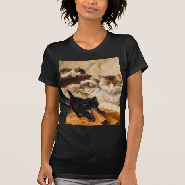 Camiseta Mamãe e Seus Gatinhos (Frente)