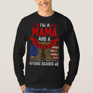 Camiseta Mamãe E Veterano Nada Me Assusta Com Relativos Org