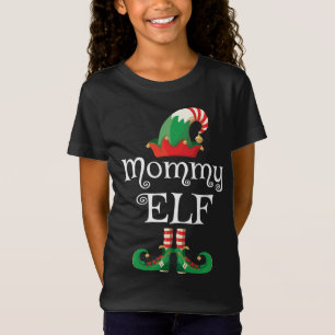 Camiseta Mamãe Elf Mulheres Correspondendo Ao Grupo Familia