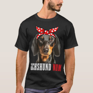 Camiseta Mamãe Engraçada Bonita Vintage Wiener Cachorro Mãe