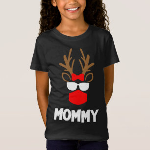 Camiseta Mamãe Engraçado Reindeer Festa de Natal